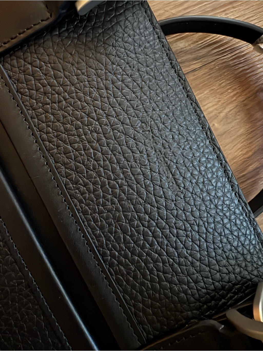 Authentic New With Tags Carl Friedrik Palissy Briefcase, Grained Leather Black — image 4 of 7
